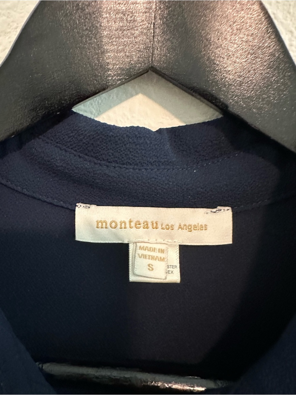 Monteau Navy Sleeveless Tiered Button-Front - Picture 2 of 4